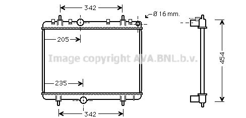 AVA QUALITY COOLING Радиатор, охлаждение двигателя PE2330